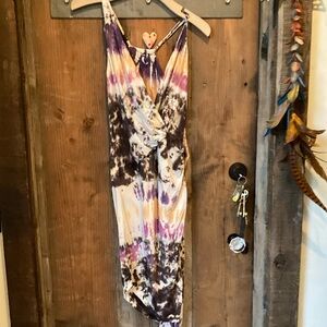 YFB Young and Fabulous Tie-Dye MIDI dress Asymmetrical hemline Summer Fun